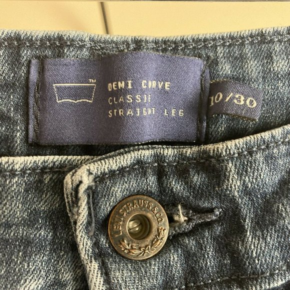 LEVI'S San Francisco Demi Curve Classic RISE Straight Leg Blue Jeans Size 10/30 - Picture 5 of 7